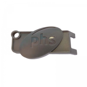 Key for PHS dispenser - black oval with 2 short prongs